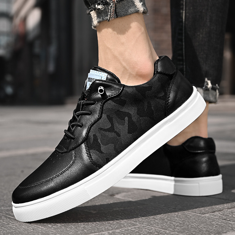 Primăvară Pantofi pentru bărbați de marcă Nou de afaceri Pantofi din piele de lux Pantofi albi de lux La modă, confortabili, pantofi plati, design bărbați negri