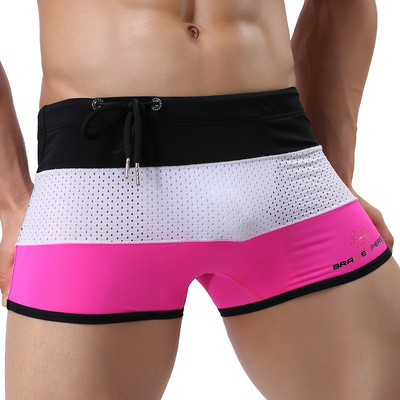 Boxer sexy pentru bărbați Costume de baie Boxer pentru alergare Lenjerie de plajă Lenjerie de corp Trunchi Chiloți de înot Costume de baie cu uscare rapidă Îmbrăcăminte pentru casă