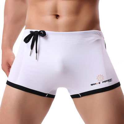 Boxer sexy pentru bărbați Costume de baie Boxer pentru alergare Lenjerie de plajă Lenjerie de corp Trunchi Chiloți de înot Costume de baie cu uscare rapidă Îmbrăcăminte pentru casă