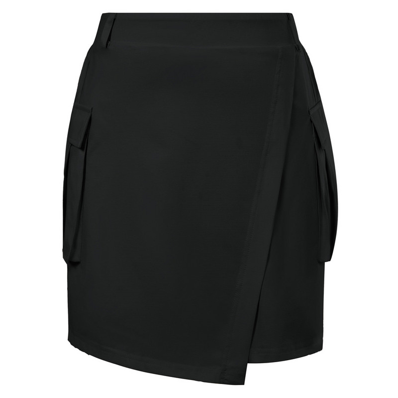 JS ženska suknja visokog struka, sportska s pričvršćenim kratkim hlačama, suknja s džepovima sprijeda, podijeljena, modne visoke elastične teniske suknje