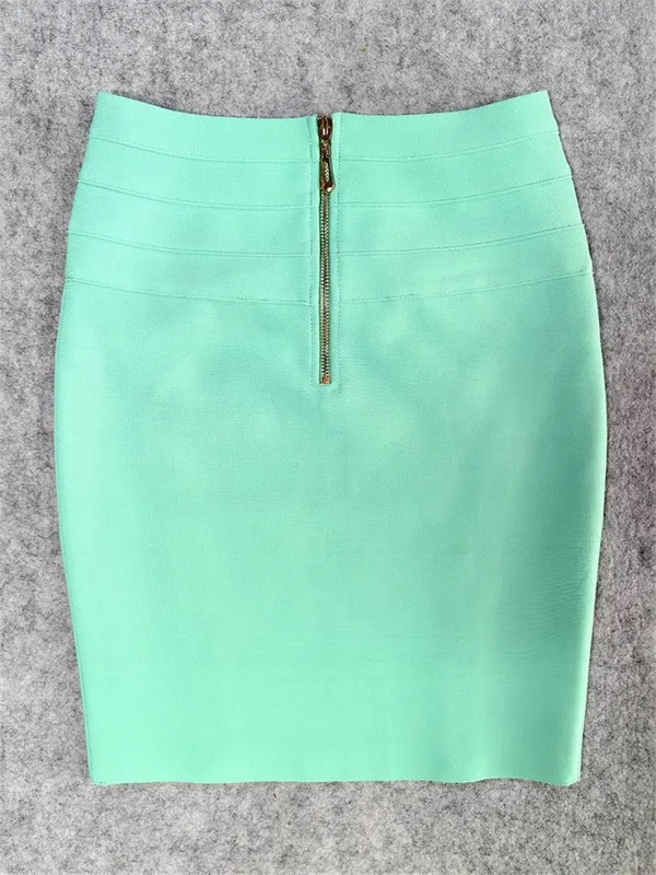 Naujos mados megzti Bodycon moteriški sijonai Vasariniai aukštu juosmeniu laisvalaikio drabužiai Elegantiški moteriški vakarėlio drabužiai Mini sijonai su tvarsčiu