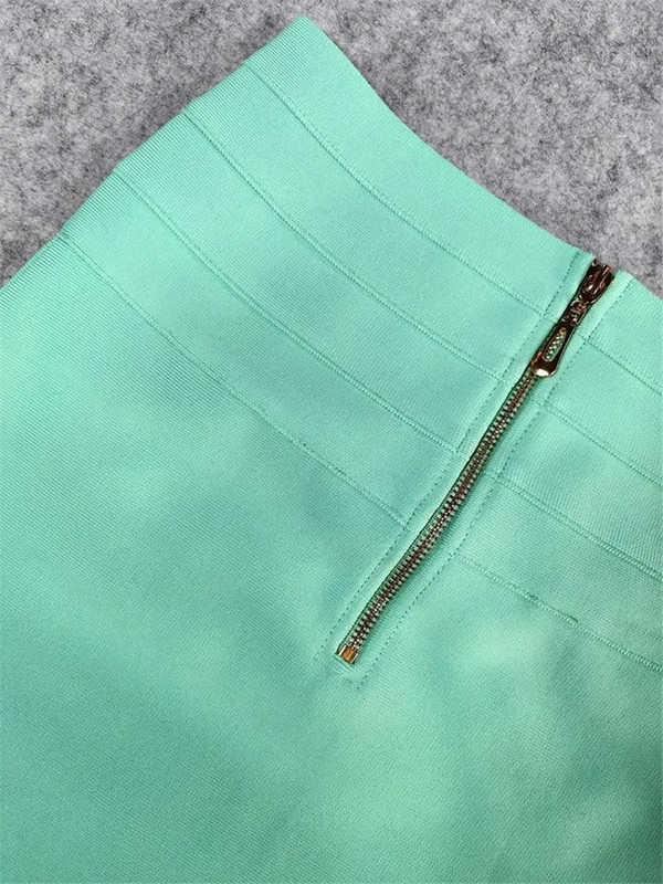 Naujos mados megzti Bodycon moteriški sijonai Vasariniai aukštu juosmeniu laisvalaikio drabužiai Elegantiški moteriški vakarėlio drabužiai Mini sijonai su tvarsčiu