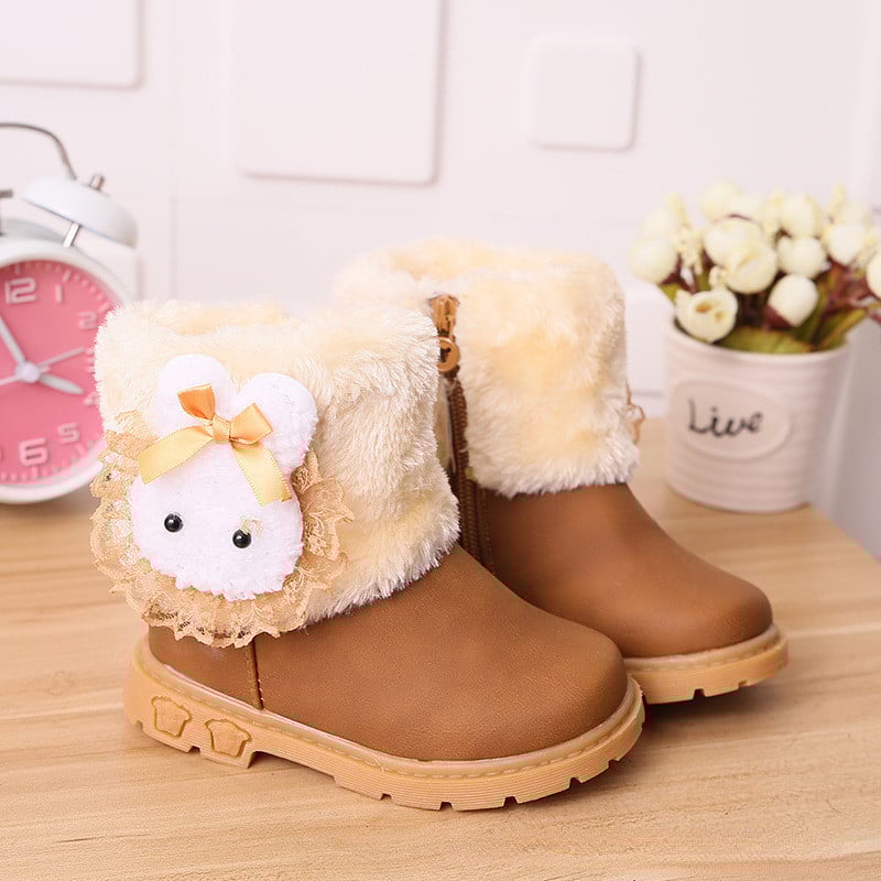 Bota Infantil Menina Roztomilé detské snehové čižmy 2023 Zimné nové teplé dievčenské bavlnené čižmy s plyšovými členkovými čižmami Bavlnené topánočky Dievčenské topánky Botas