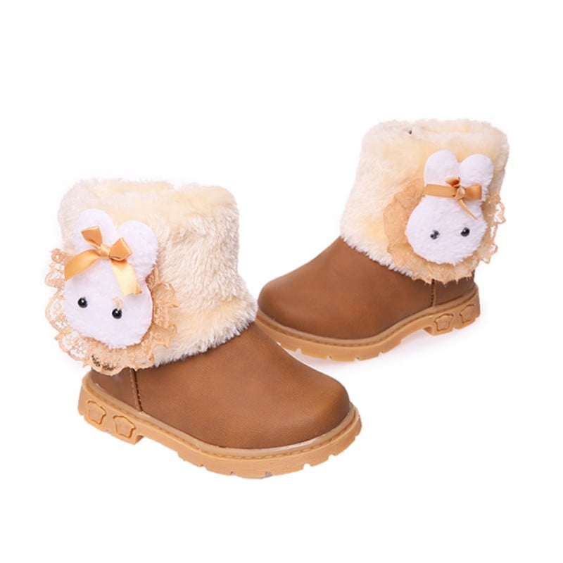 Bota Infantil Menina Roztomilé detské snehové čižmy 2023 Zimné nové teplé dievčenské bavlnené čižmy s plyšovými členkovými čižmami Bavlnené topánočky Dievčenské topánky Botas