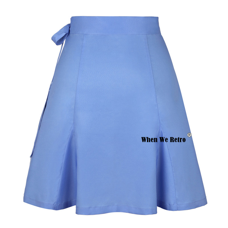 Acoperire Y2K Quick Wrap, care face mai multe sarcini ca fusta perfectă de vară de călătorie SS0015 Mini-fustă de plajă albastră cu șiret