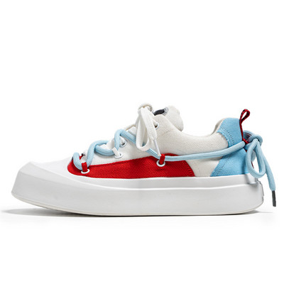 Jarné nové pánske ležérne plátené topánky s hrubou podrážkou, priedušné, šnurovacie, protišmykové, dezodoračné, priedušné, univerzálne, trendy topánky pre mužov