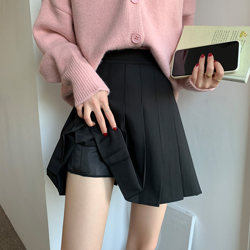 Plisirana suknja Suknja Ženska jesen i zima novog korejskog stila Uska suknja A kroja s visokim strukom