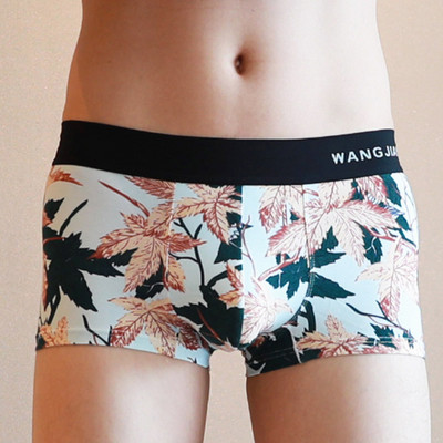 Lenjerie de corp pentru bărbați, boxer, respirabil, cu imprimeu la modă, husă convexă, sexy, cueca, chiloți moale