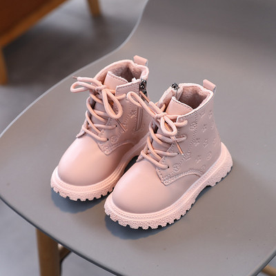 Mergaičių trumpi batai Nauji rudens žiemos blizgūs perlai Vienviečiai batai Maži berniukai Madingi kulkšnies batai Rožiniai Balti Juodi Batai Vaikiški batai