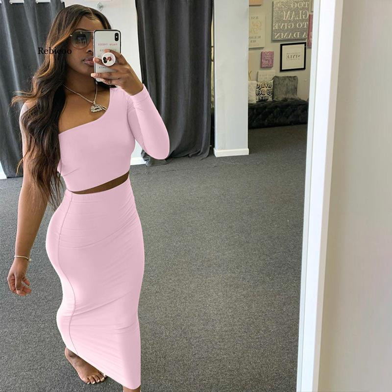 Seksīgi divdaļīgi tērpi, rudens apģērbi sievietēm, pieskaņoti komplekti Clubwear Modes viengabalains, garas piedurknes, pieskaņots komplekts Jauns