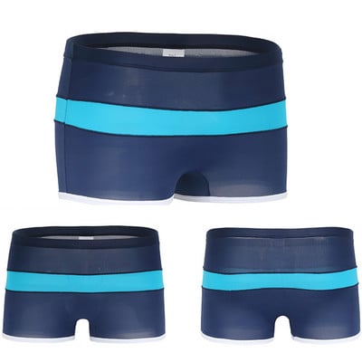 Mäkké sexy super tenké pánske spodné prádlo, ľadovo hodvábne boxerky, priehľadné nízkopodvozkové boxerky, priedušné pánske nohavičky Cueca Homme