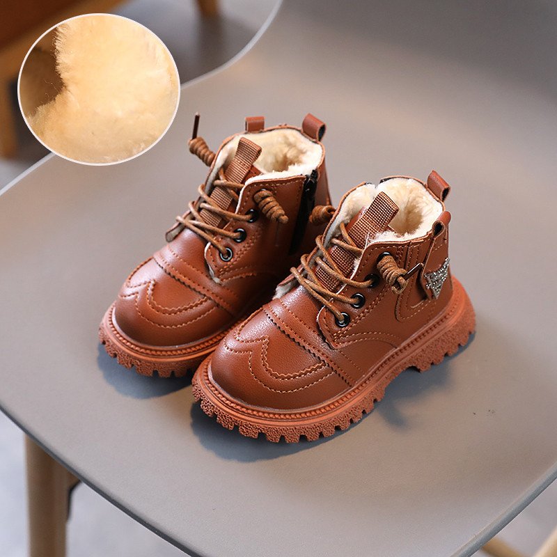 CAPSELLA KIDS Modne čizme s krznom 1-6 godina Jesen Zima Dječaci Djevojčice Kožne čizme za snijeg Dječje cipele Tenisice 21-30