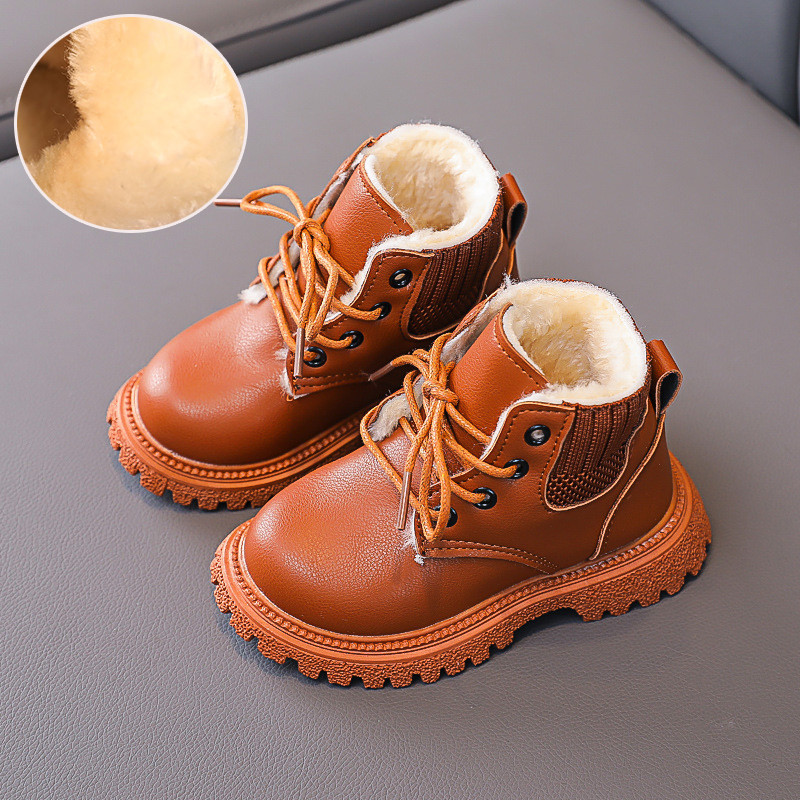 CAPSELLA KIDS Modne čizme s krznom 1-6 godina Jesen Zima Dječaci Djevojčice Kožne čizme za snijeg Dječje cipele Tenisice 21-30