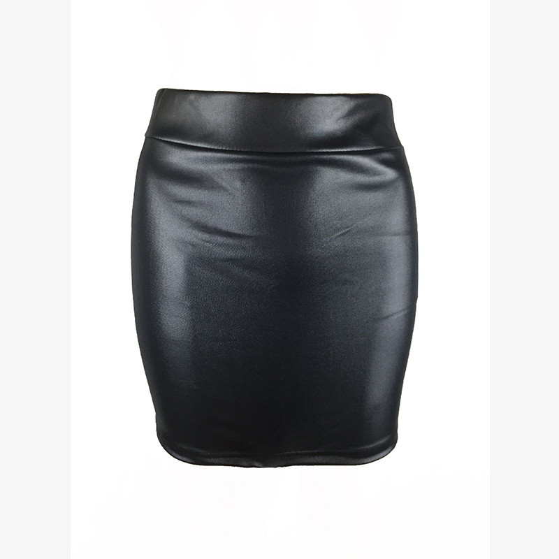Fusta din piele artificială pentru femei, la modă, imitație mată, din PU, scurtă, pe jumătate, în stil coreean, fuste șold de vară