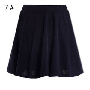 Dámska elastická sukňa s vysokým pásom, hladká, rozšírená, skladaná, sexy