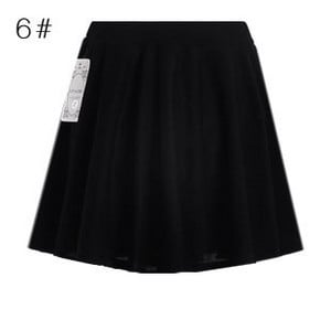 Dámska elastická sukňa s vysokým pásom, hladká, rozšírená, skladaná, sexy