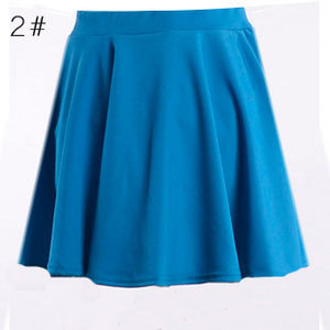 Dámska elastická sukňa s vysokým pásom, hladká, rozšírená, skladaná, sexy