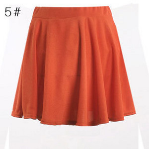 Dámska elastická sukňa s vysokým pásom, hladká, rozšírená, skladaná, sexy