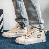 2023, pantofi de pânză pentru bărbați, pantofi cu platformă cu talpă groasă, pantofi ocazionali, pantofi cu skateboard, pentru jogging, pantofi