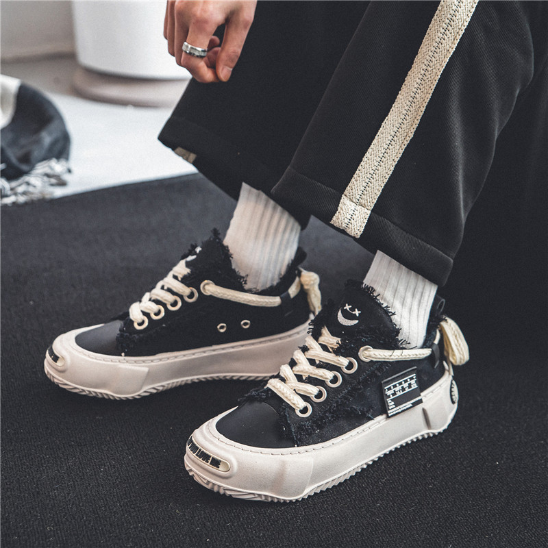 2023, pantofi de pânză pentru bărbați, pantofi cu platformă cu talpă groasă, pantofi ocazionali, pantofi cu skateboard, pentru jogging, pantofi