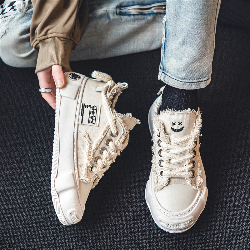 2023, pantofi de pânză pentru bărbați, pantofi cu platformă cu talpă groasă, pantofi ocazionali, pantofi cu skateboard, pentru jogging, pantofi