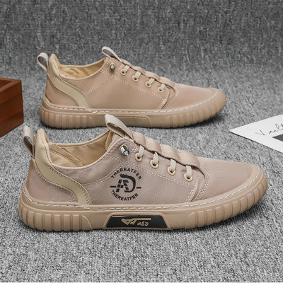 Vyriški vulkanizuoti batai vasariniai ledo šilko laisvalaikio sportiniai batai madingi plokščiapadžiai korėjietiški batai 2022 m. Nauji kvėpuojantys vaikščiojimo batai