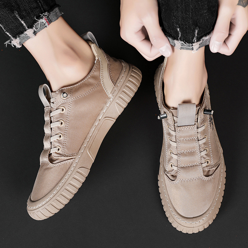 Vyriški vulkanizuoti batai vasariniai ledo šilko laisvalaikio sportiniai batai madingi plokščiapadžiai korėjietiški batai 2022 m. Nauji kvėpuojantys vaikščiojimo batai