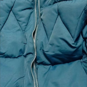 Κορεάτικη μόδα Χοντρό βαμβακερό γυναικείο γιλέκο Υπερελαφρύ Φθινοπωρινό Χειμώνα Αμάνικο μπουφάν Casual Ζεστό φερμουάρ Parka Chaleco Solid Down παλτό