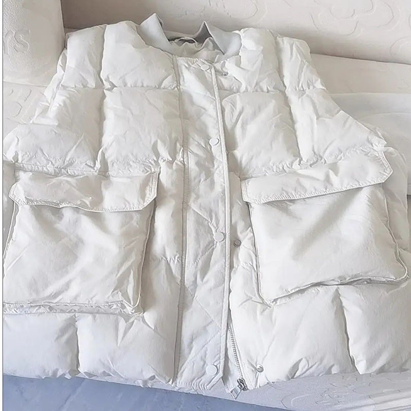 Ležerni zimski bomber pamučni prsluk Ženske prevelike 5xl široke debele jakne bez rukava Korejski topli podstavljeni prsluk Parka s velikim džepovima