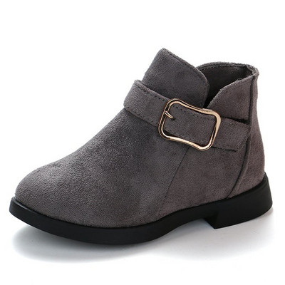 Zimske čizme za djevojčice 2022. Klasične dječje gležnjače s kopčom Dječje čizme s plimom Flock s gumenim potplatom Kratke meke modne