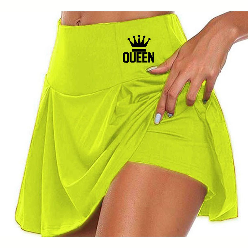 Ženska lažna dvodijelna sportska kratka suknja Yoga Sport Workout Odbojka Tenis Suknja za trčanje Atletska fitness uz more Pješčana plaža