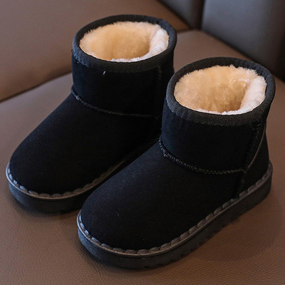 Kruleepo Djeca Djevojčice Dječaci Alcantara kožne kratke čizme Dječje dječje čizme za snijeg Jesen Zima Plišane tople ležerne cipele koje se ne kližu