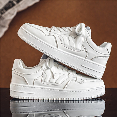 Jesen Proljetne Tenisice Muške Vulkanizirane Cipele Platforma Modne Bijele Kožne Cipele Ležerne Tenisice Muške Chaussure Homme