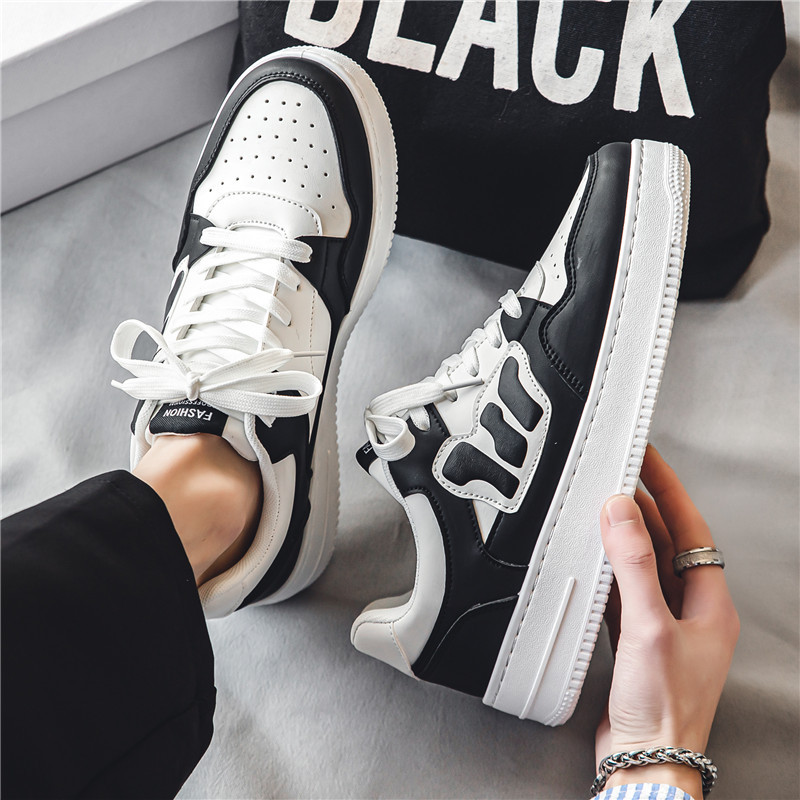 Jesen Proljetne Tenisice Muške Vulkanizirane Cipele Platforma Modne Bijele Kožne Cipele Ležerne Tenisice Muške Chaussure Homme