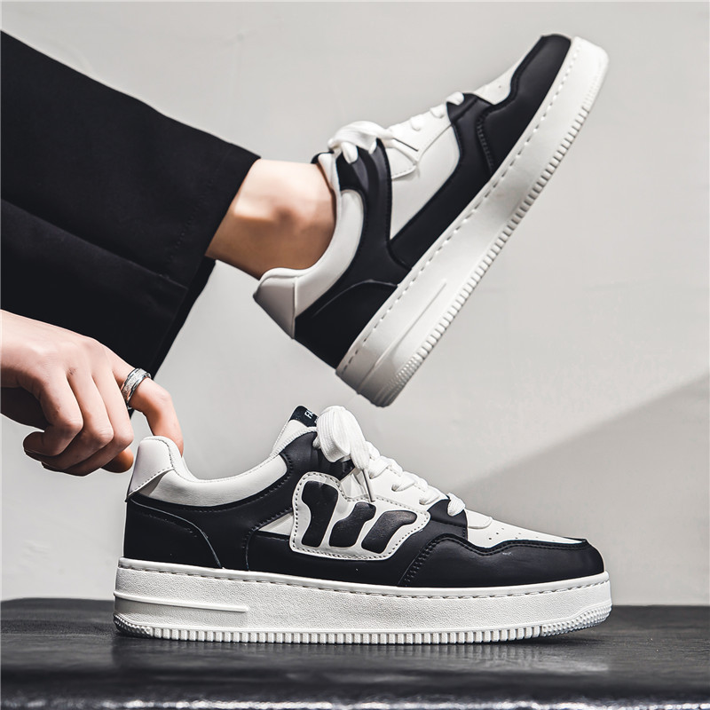 Jesen Proljetne Tenisice Muške Vulkanizirane Cipele Platforma Modne Bijele Kožne Cipele Ležerne Tenisice Muške Chaussure Homme