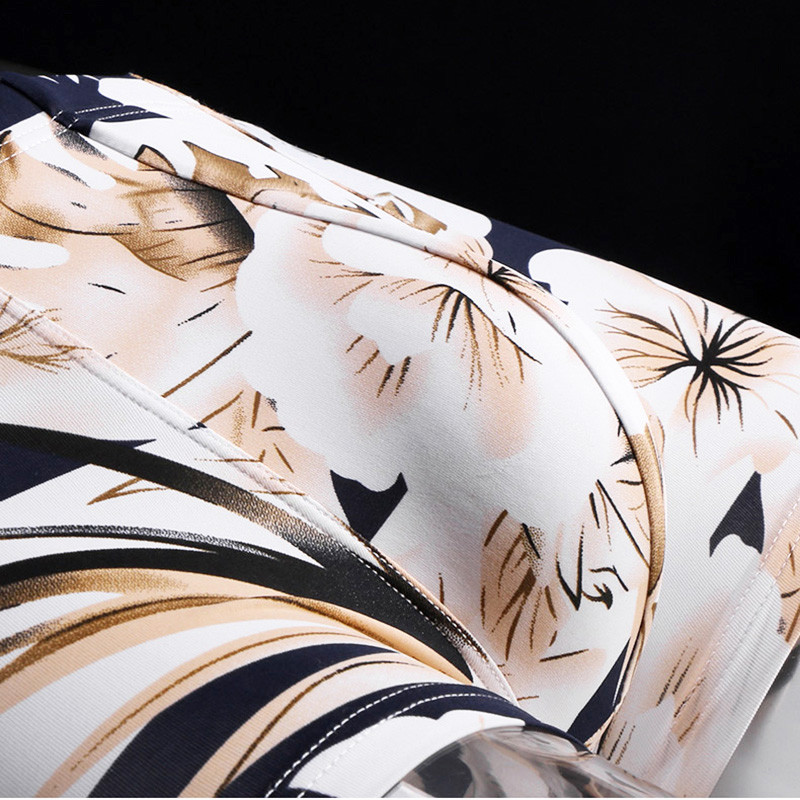 Modne donje rublje s printom za muškarce Ljetne ledeno svilene bokserice niskog struka Muške gaćice