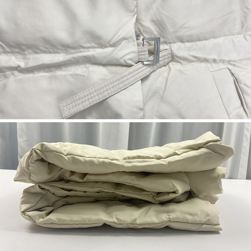 Ultralagani dizajn, samostojeći ovratnik, donji prsluk, šik remen, ženska jakna bez rukava, korejski topli podstavljeni prsluk, jednobojne parke otporne na vjetar