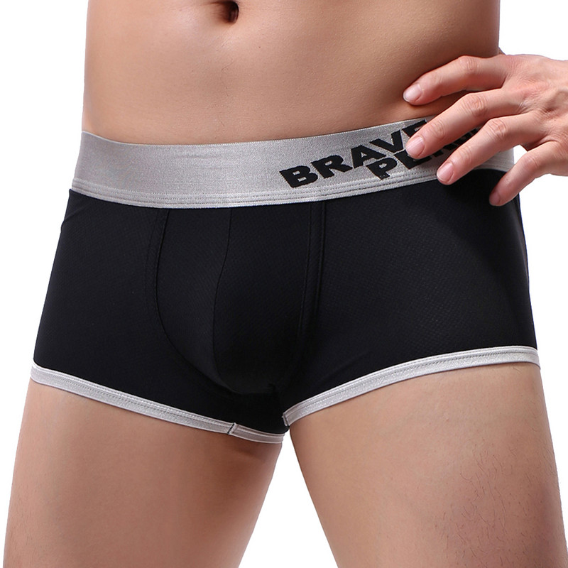 Lenjerie de corp de culoare solidă Boxer sexy pentru bărbați de nailon de înaltă calitate Lenjerie de corp pentru bărbați