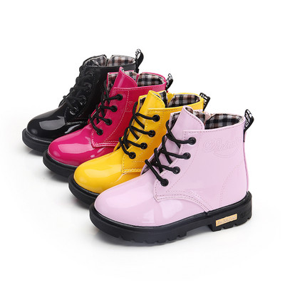 Children Boots for Girls Boys Shoes Spring Autumn PU Leather Baby Boots Fashion Toddler Kids Shoes Warm Winter Snow Boots