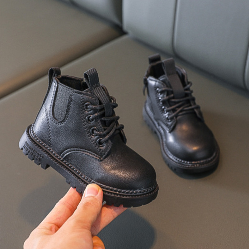 Φθινοπωρινές χειμωνιάτικες παιδικές μπότες Ζεστές λούτρινες μπότες για αγόρια νήπια για κορίτσια Μόδα Δερμάτινα παιδικά καθημερινά παπούτσια Αγόρια για κορίτσια μπότες για παιδιά