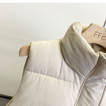 Oversize 5Xl casual χειμερινό γιλέκο Γυναικείο φθινοπωρινό τσέπη αμάνικο Parka Ζεστό φουσκωτό βαμβακερό μπουφάν Trend Stand γιακά Ζεστό γιλέκο
