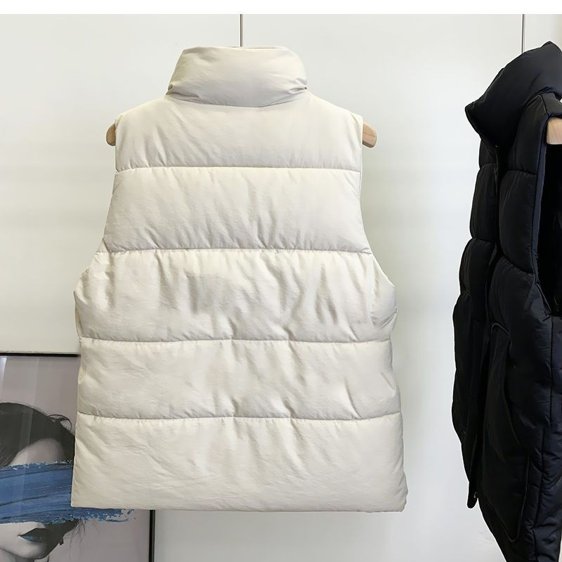 Prevelika 5Xl ležerna zimska vesta Ženska jesenska parka bez rukava s džepovima Topla pufasta pamučna jakna Trend topli prsluk sa samostojećim ovratnikom