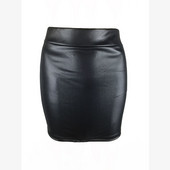 Γυναικεία φούστα από τεχνητό δέρμα με κάτω μέρος Κορεάτικο στιλ απομίμηση PU καλοκαιρινές φούστες ισχίου ματ φούστα από συνθετικό δέρμα Κοντή μισή φούστα