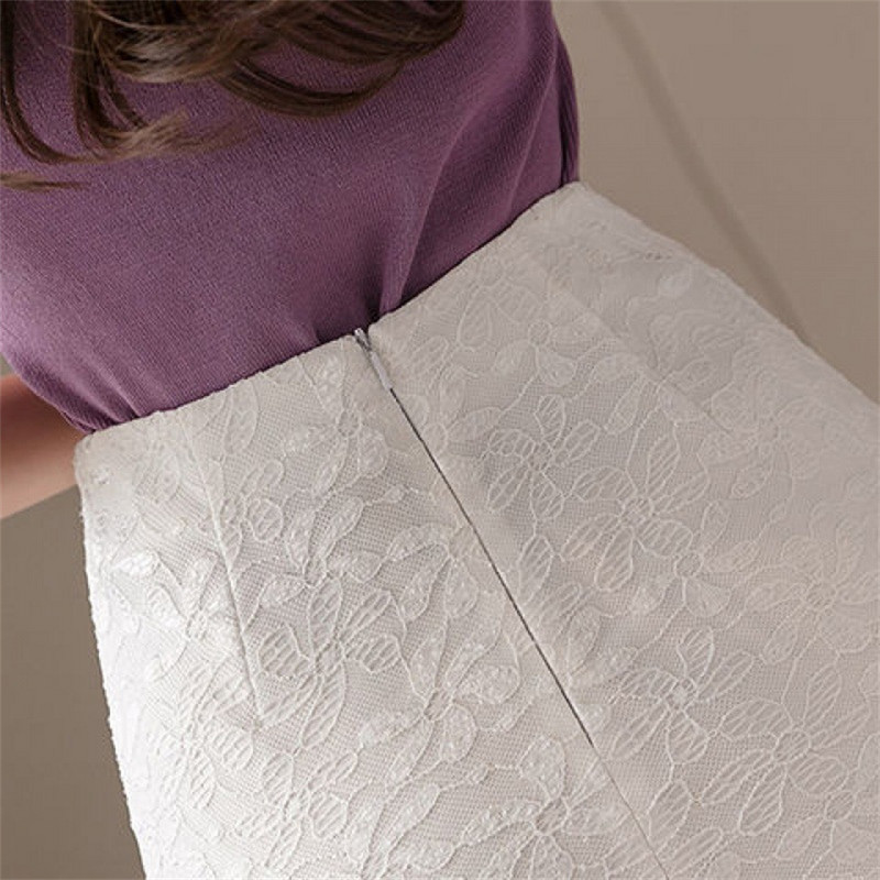 Nova modna uredska ženska pencil suknja za 2023. Proljeće ljeto Elegantne čipkaste suknje visokog struka Ženska svečana kratka suknja