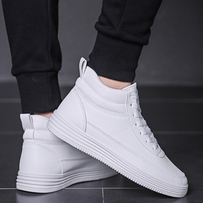 Pantofi noi pentru bărbați, pantofi de iarnă, pantofi pentru bărbați, pantofi casual, pentru mers, pantofi de lucru, încălțăminte pentru bărbați, albi, pantofi vulcanizați.