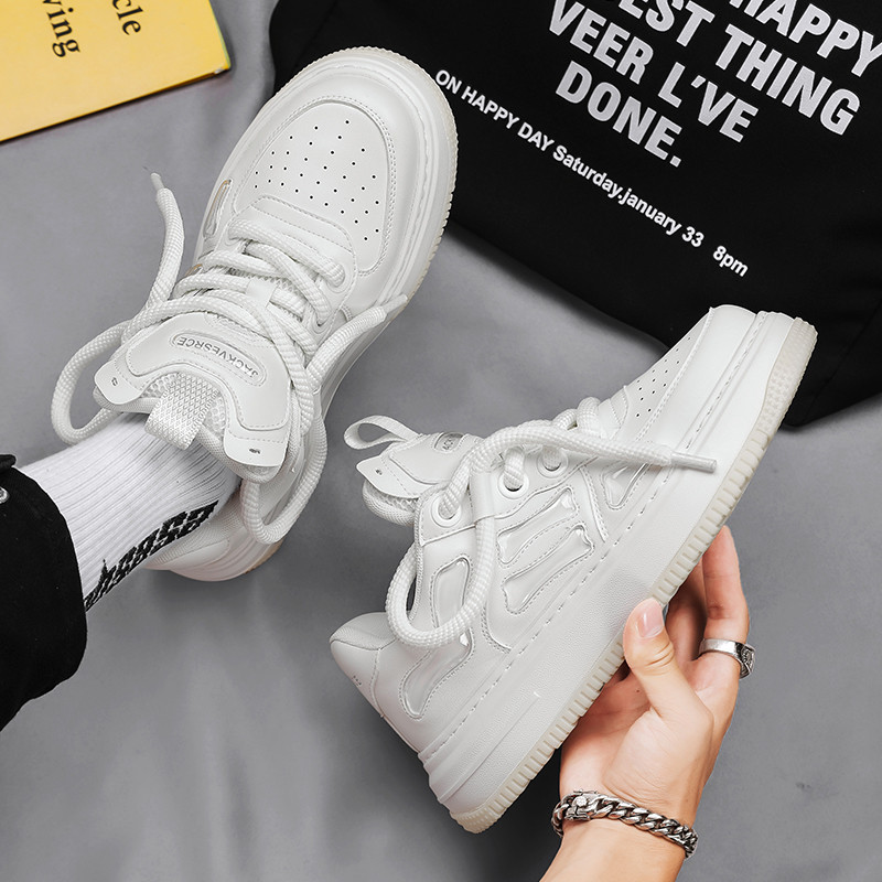 Talpă groasă, versatilă, pantofi greoi pentru bărbați, tendință 2023, cu șireturi, pantofi sport casual, respirabili, cu talpă moale, pantofi pentru bărbați