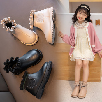 Παιδικά κοντές μπότες για κορίτσια Φθινοπωρινά χειμωνιάτικα ζεστά πλεκτά παιδικά μποτάκια Princess Sweet Flower Μικρό παιδί Μπότες για κορίτσια Παιδικά παπούτσια για χιόνι