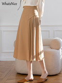 Nove korejske modne ženske suknje Ženska ležerna patchwork plisirana suknja Ženska OL uredska ženska radna odjeća Crna suknja Dropshipping