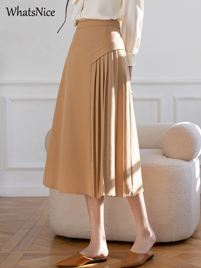 Nove korejske modne ženske suknje Ženska ležerna patchwork plisirana suknja Ženska OL uredska ženska radna odjeća Crna suknja Dropshipping