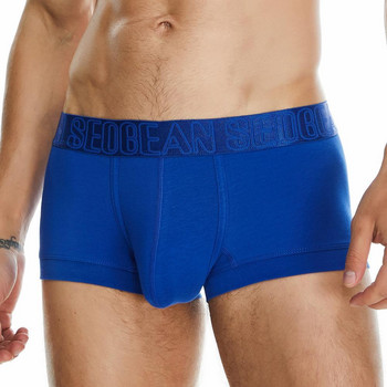 SEOBEAN New Boxers Ανδρικά Εσώρουχα Βαμβακερά μποξερ που αναπνέουν Ανδρικά εσώρουχα U Κυρτή θήκη Σέξι σώβρακο με χαμηλή μέση Μπόξερ